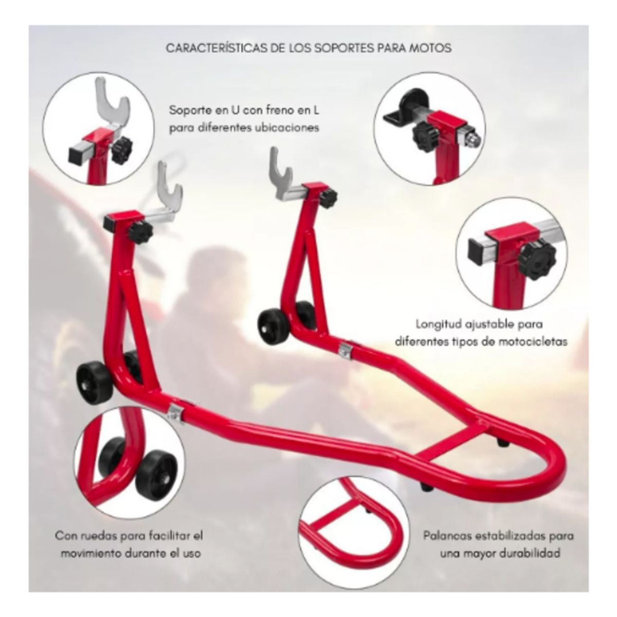 U BUY - Caballete Elevador Para Moto Trasero Y Delantero