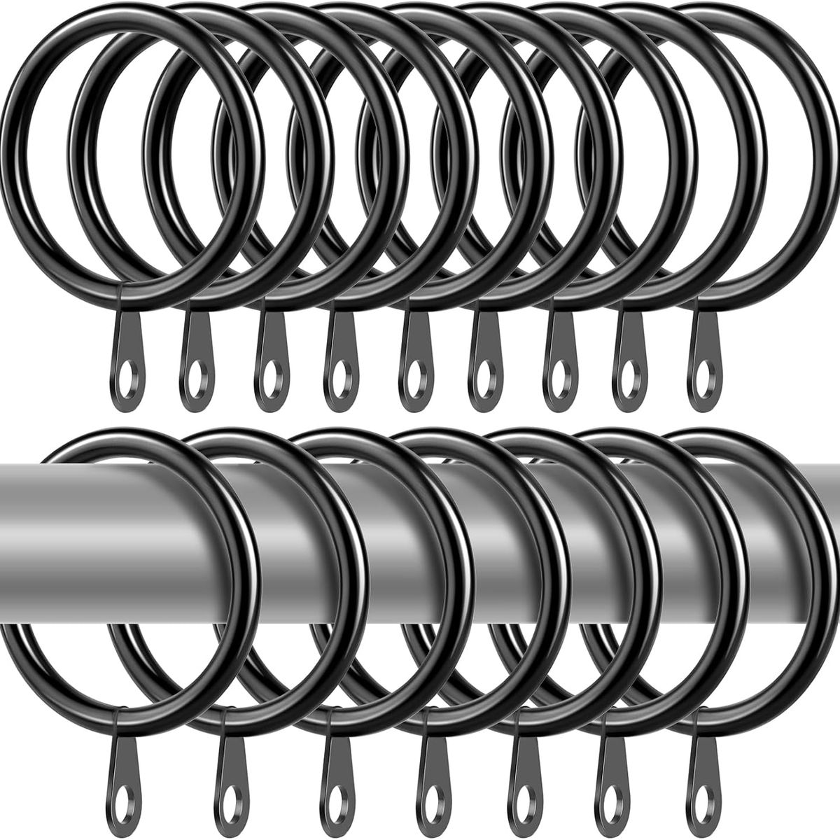 KUANGYE - Pack 50 Anillas De Metal Para Barra De Cortina 32 mm