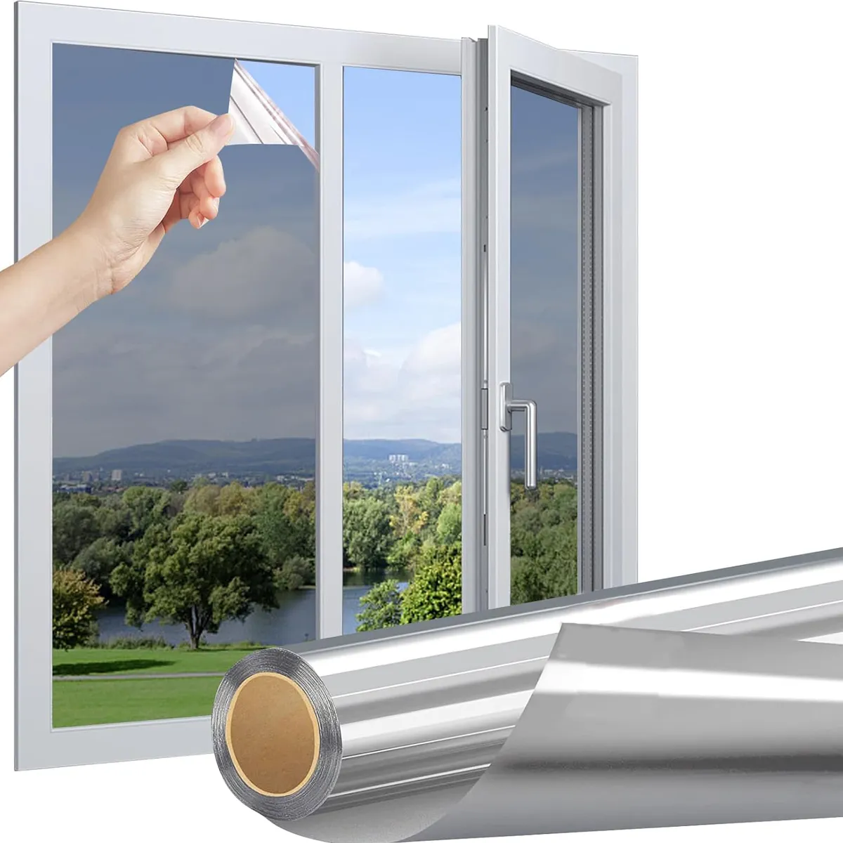 KUANGYE - Film Espejeado Exterior Para Ventana Anti Sol 50×150cm