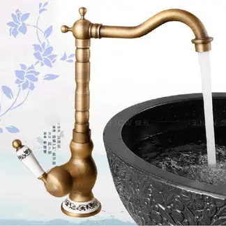 COZYNOOK - Grifería de Lavaplatos y Cocina de Cobre Estilo de Calabaza Cerámica