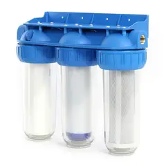 COZYNOOK - Filtro Agua Triple Anti Sarro Ablandador 10 Pulgadas 3/4