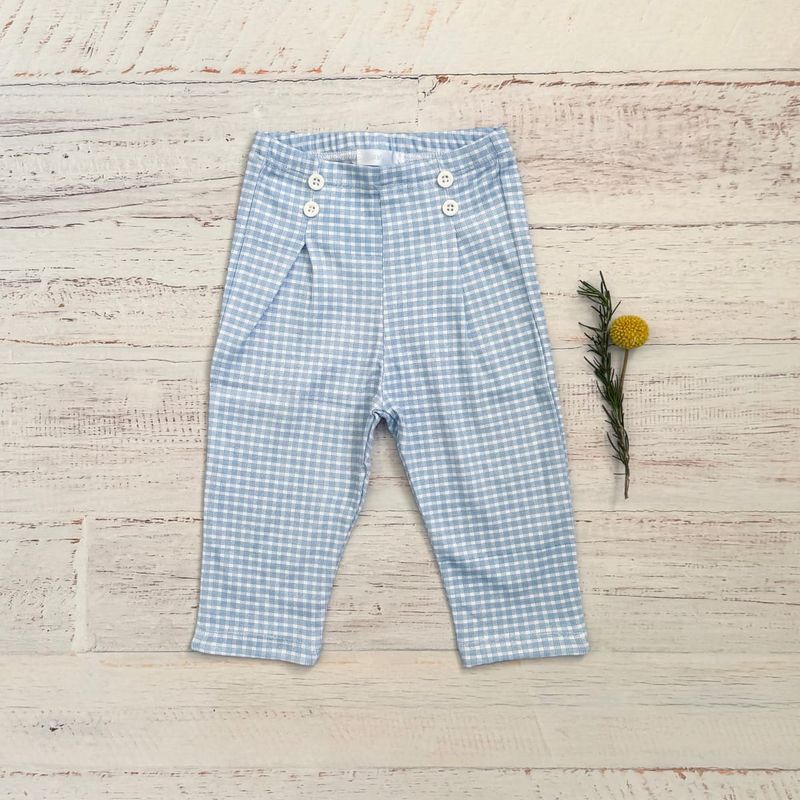 WAWABABY - Pantalón Martin Wawa Celeste Algodón Pima