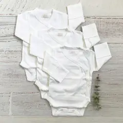 WAWABABY - Pack 3 Bodys Wawa Blancos Algodón Pima