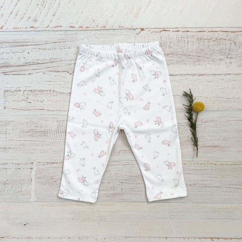 WAWABABY - Pantalón Conejo Wawa Rosado Algodón Pima