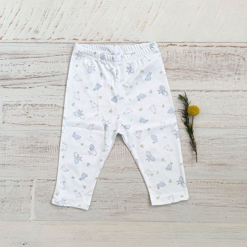 WAWABABY - Pantalón Conejo Wawa Celeste Algodón Pima