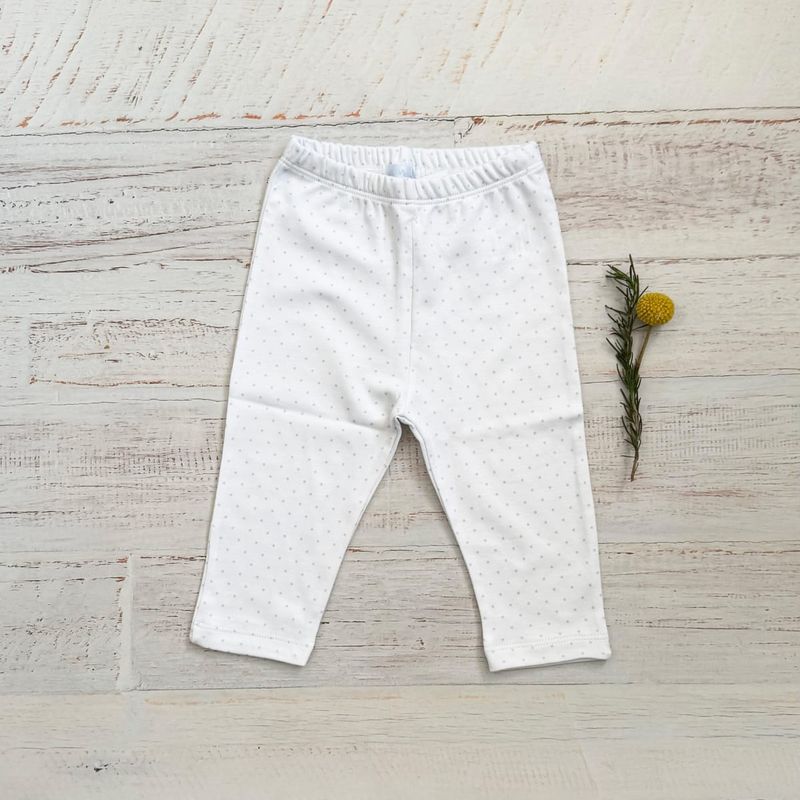 WAWABABY - Pantalón Puntitos Wawa Celeste Algodón Pima