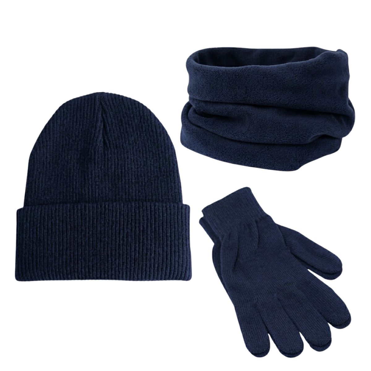 EKOL TACTICA MILITAR - Set Invierno Térmico 3 En 1: Gorro Polar + Cuello + Guantes Lana