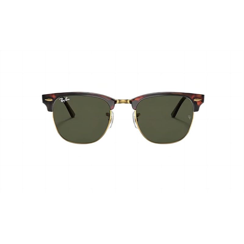 RAY BAN - Lentes de Sol RB3016 Clubmaster Tortuga Carey Verde