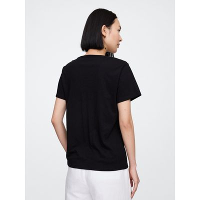 Imagen 2 del producto Polera Mujer Cuello V Manga Corta Negro