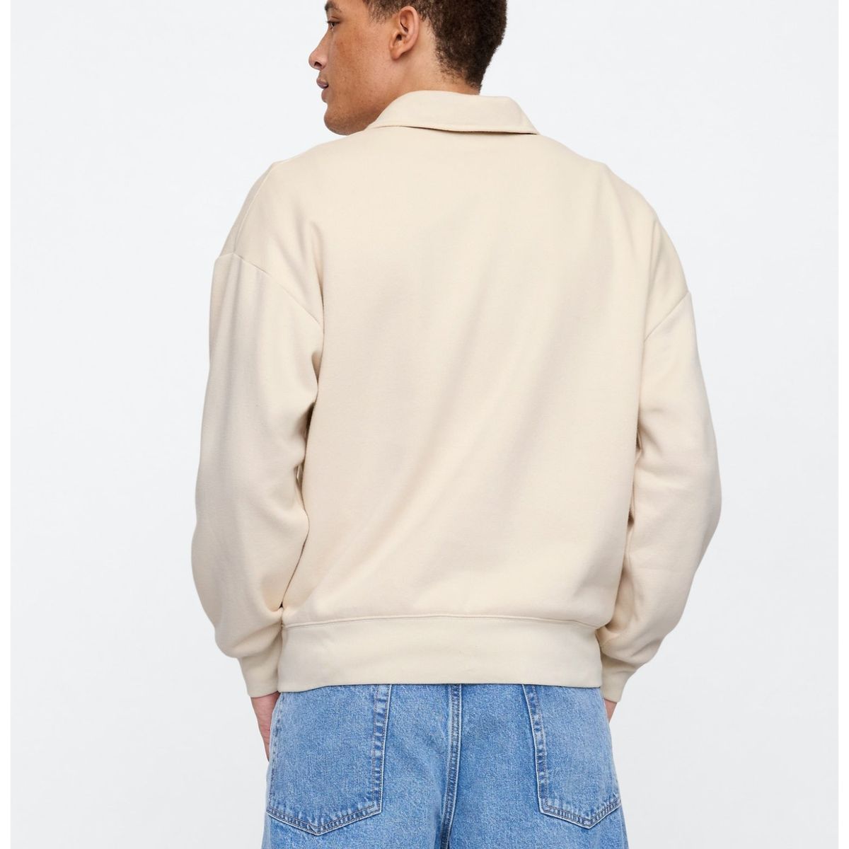 GAP - Polerón Hombre Vintage Medio Cierre Beige GAP