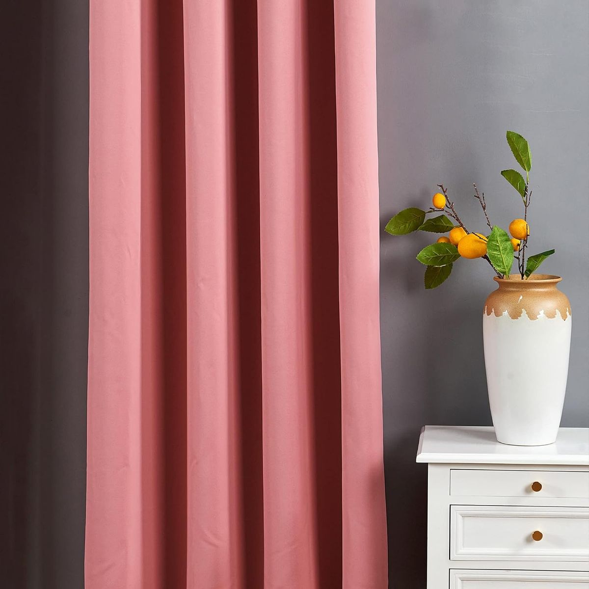 GENERICO - CORTINAS BLACKOUT COLOR ROSADO ENGOMADA 2 LIENZO 140X230 CU TF