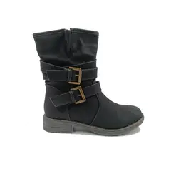HERIEL - Bota Negra Baja Mujer