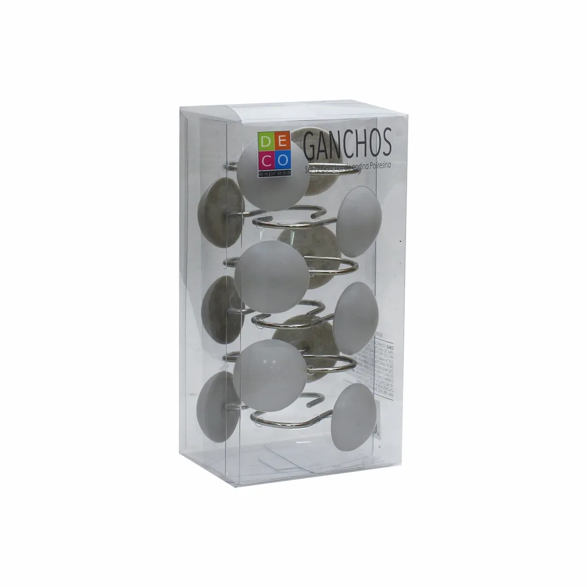 DECO EXPRESS - Set Ganchos Poliresina Gris