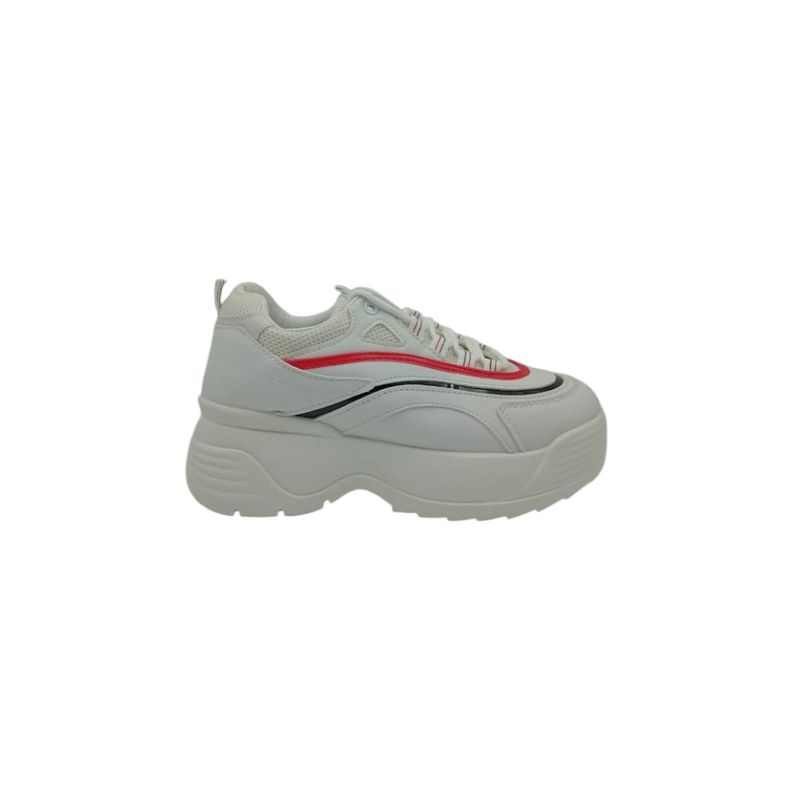 HERIEL - Zapatilla Blanca Plataforma Mujer