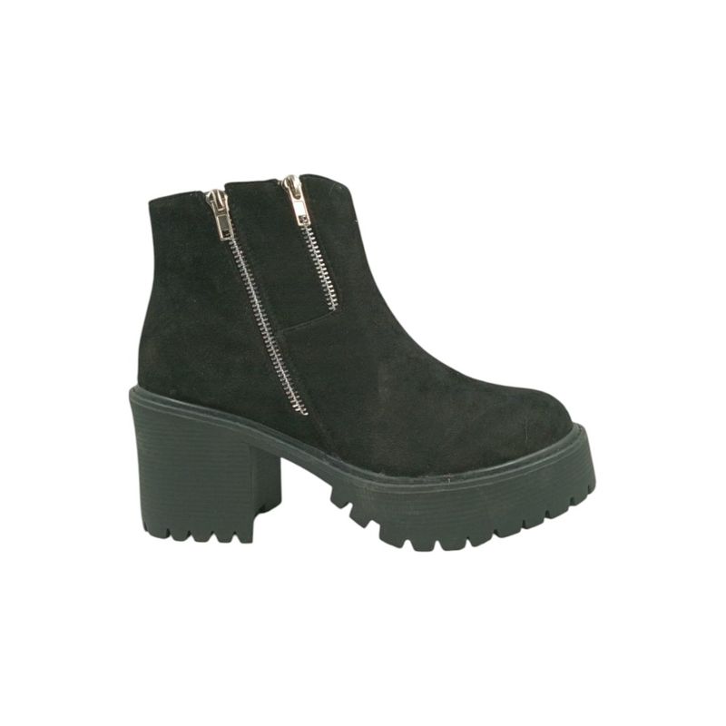 HERIEL - Botin Negro Plataforma Mujer.