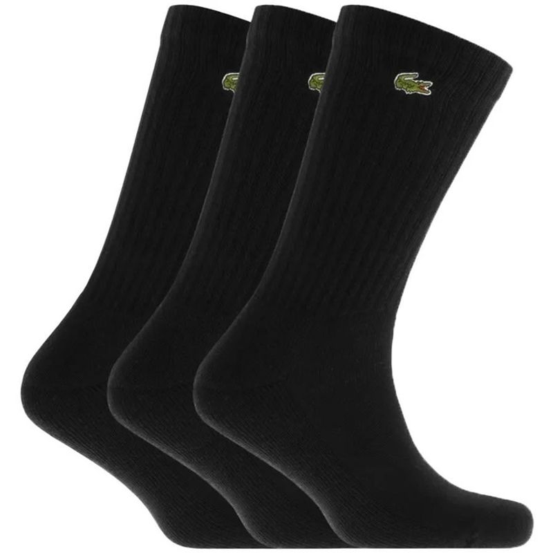 LACOSTE - Calcetin Lacoste Sport Negro X3 Tenis Padel