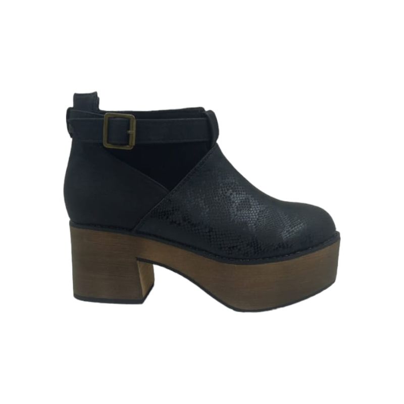 HERIEL - Botin Negro Plataforma Mujer
