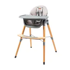 CARESTINO - Silla de comer Estocolmo Ceniza