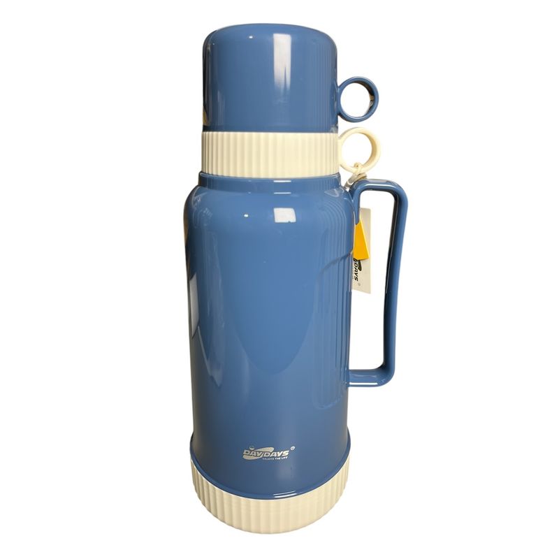 GENERICO - Termo Grande 1.8 Litros 2 Tazas Agua Caliente Fría Café