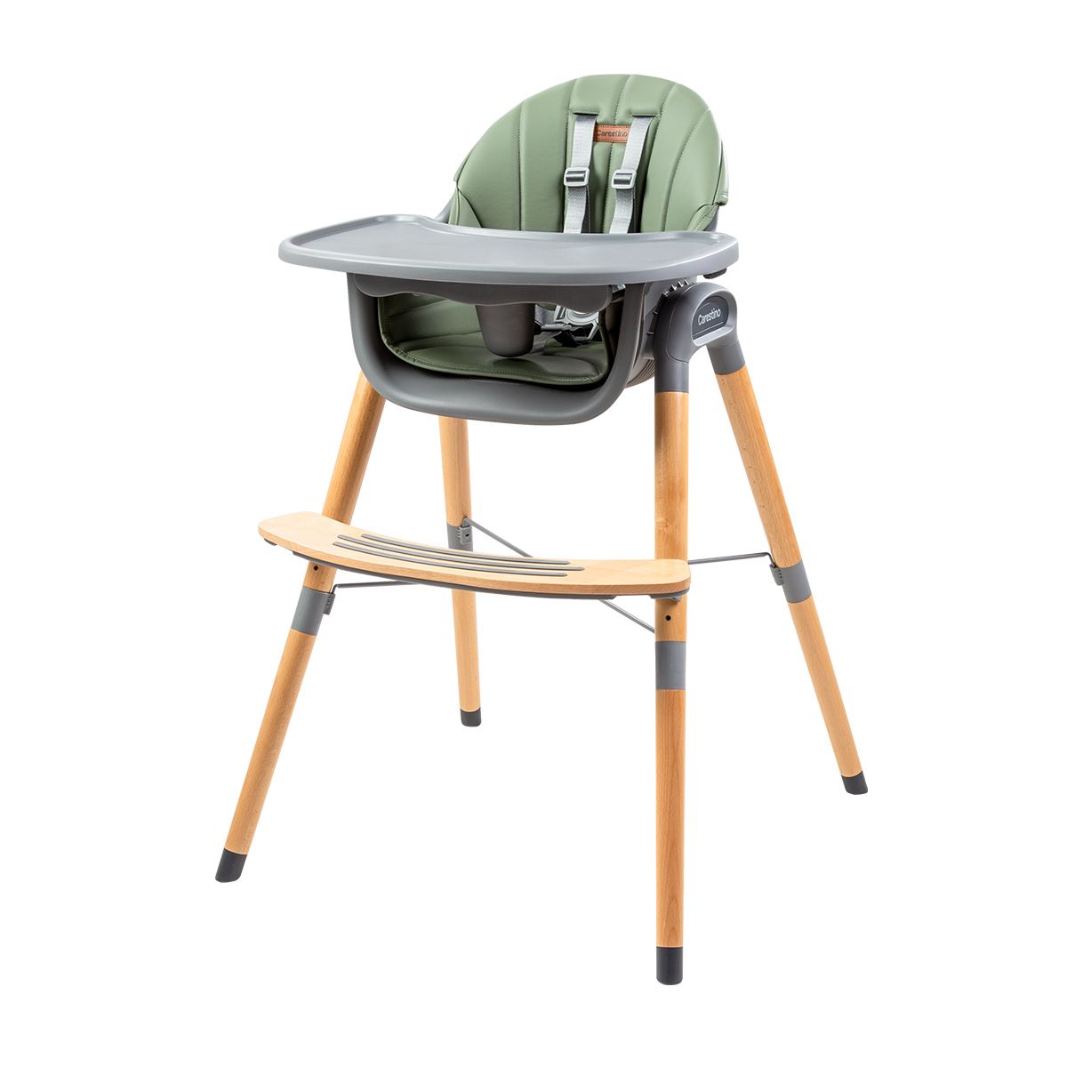 CARESTINO - Silla de comer Estocolmo Verde Seco