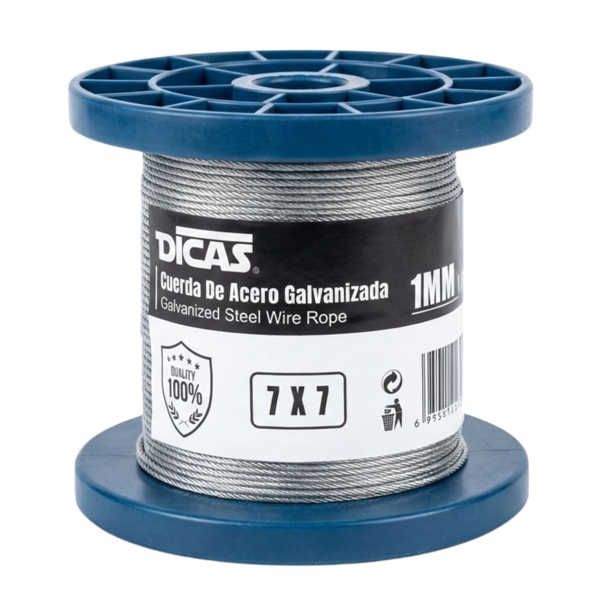 DICAS - Piola De Acero Galvanizado 1 Mm 100 Metros Dicas