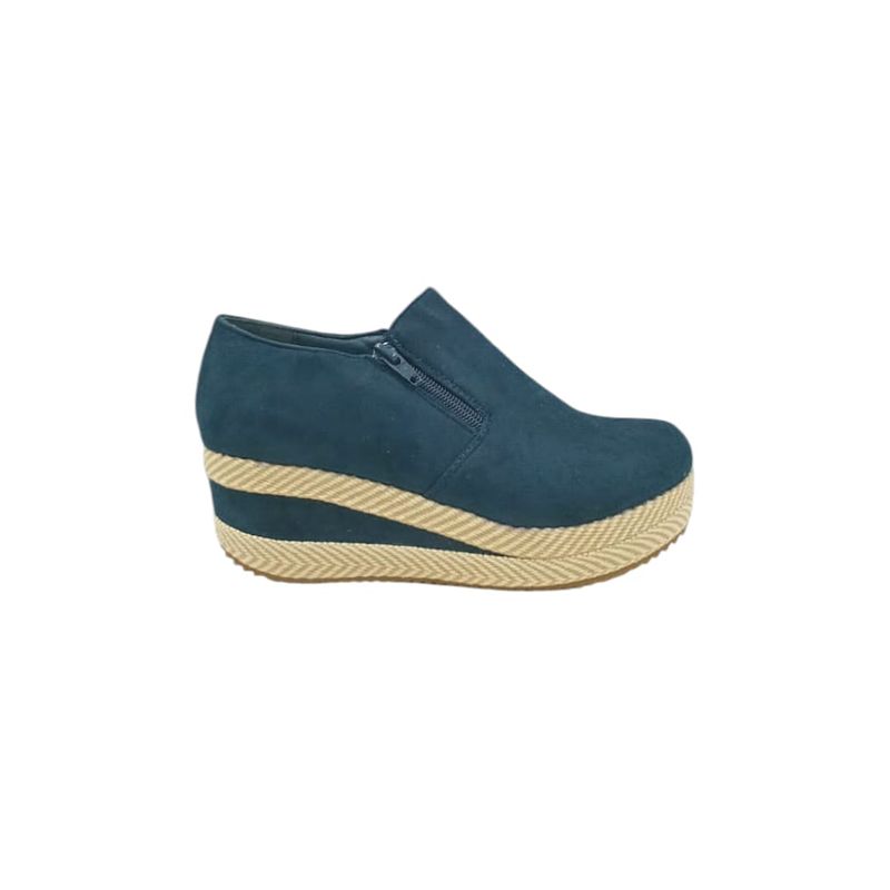 HERIEL - Zapato Panchita Azul Plataforma