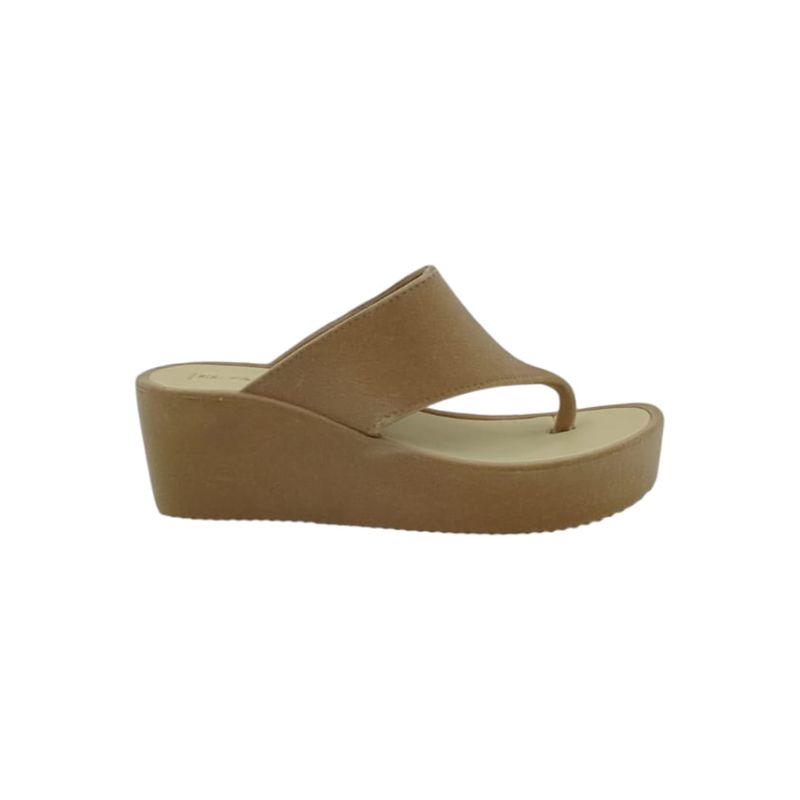 HERIEL - Sandalia Beige Plataforma Mujer.