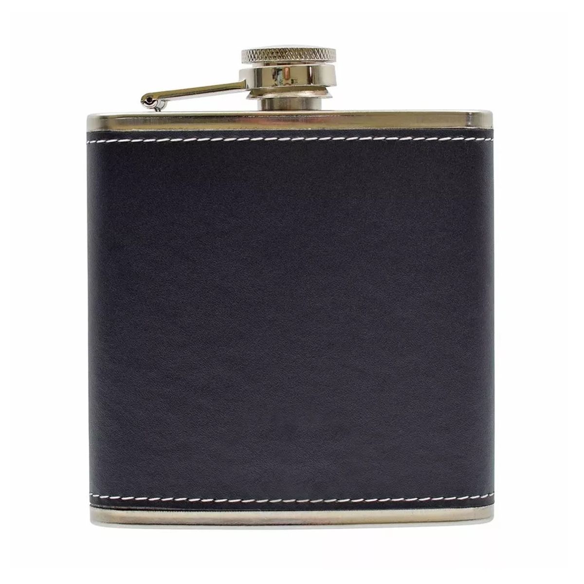 GENERICO - Licorera Petaca Wisquera De Cuero Acero Inoxidable 7oz