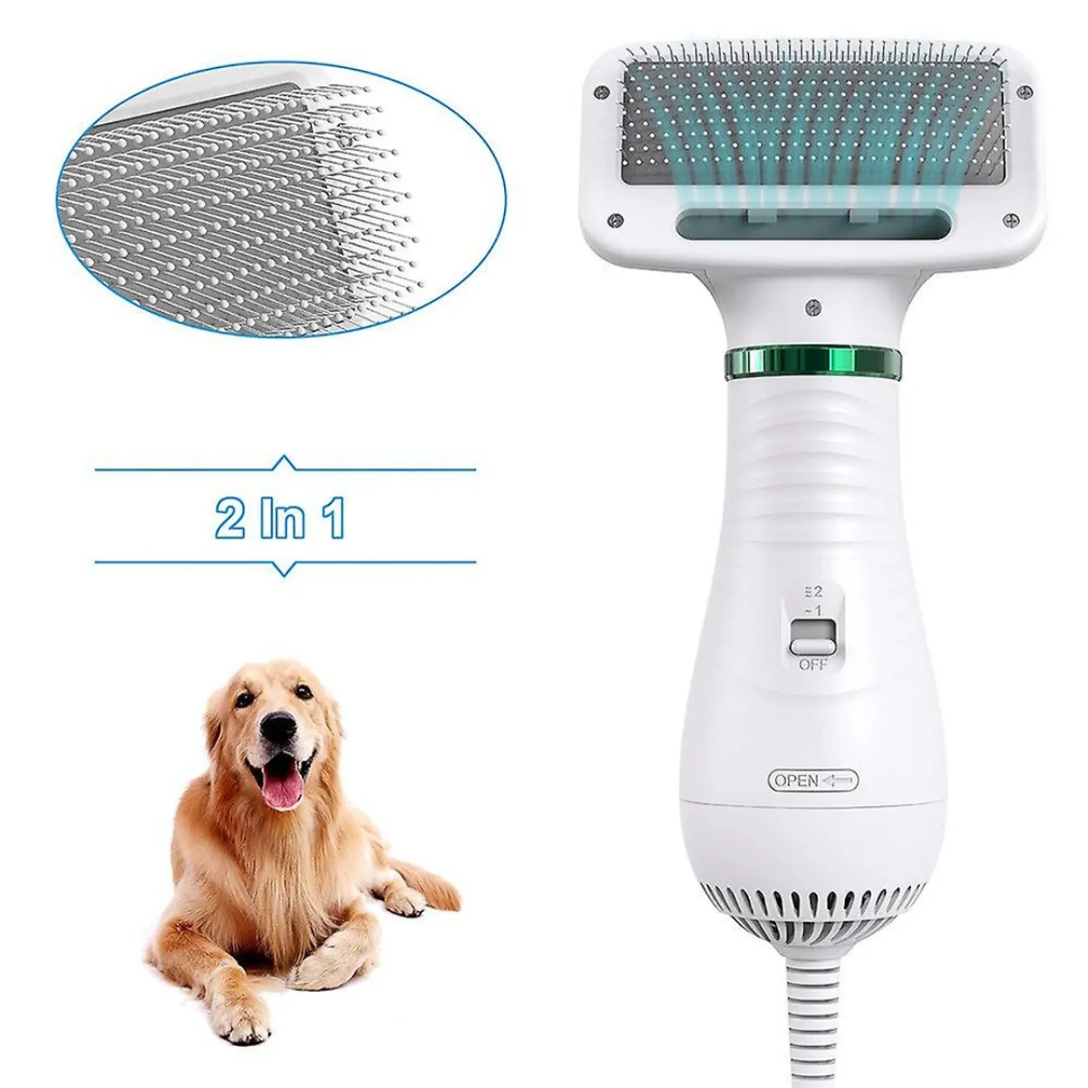 MOVI - Peine y secador eléctrico para perros y gatos