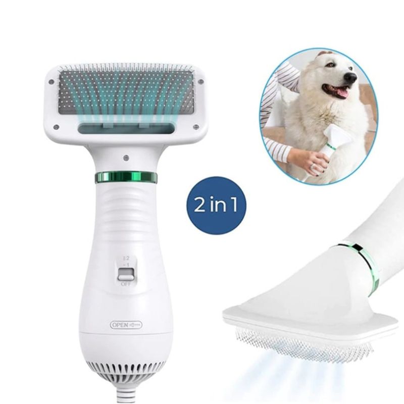 MOVI - Cepillo eléctrico 2 en 1 para perros con secador 300W