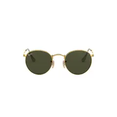 RAY BAN - Lentes de Sol RB3447 Round Metal Legend Verde Dorado.