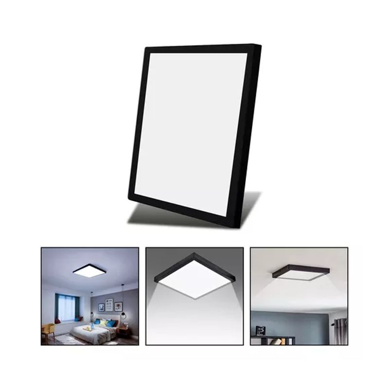 GENERICO - Panel Led 60x60cm Sobrepuesto Cuadrado 48w Luz Fría Negro