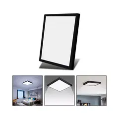 GENERICO - Panel Led 60x60cm Sobrepuesto Cuadrado 48w Luz Fría Negro