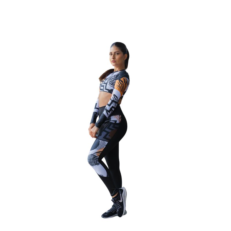ATHLETIC SPORT - Conjunto Deportivo E528 Leggins + Buzo Corto