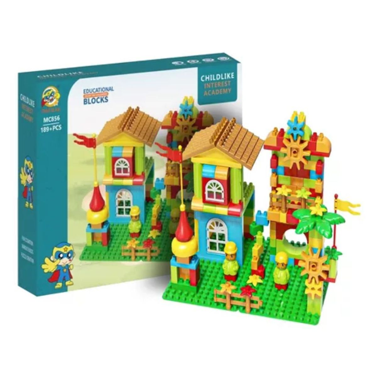 GENERICO - Juego Academia Bloques Construccion Escuela Didactico 189pcs