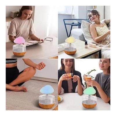 Imagen 2 del producto Humidificador Nube Lluvia Aire Difusor 280ml Aromaterapia