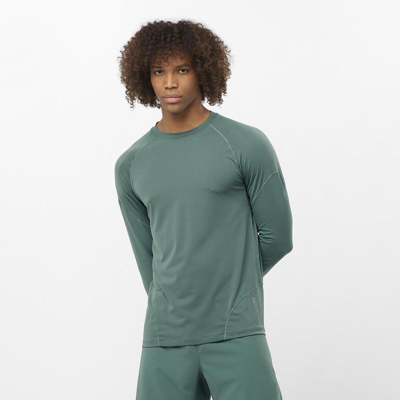 SALOMON - Polera Hombre Cross Run Ls Tee M Mu Salomon