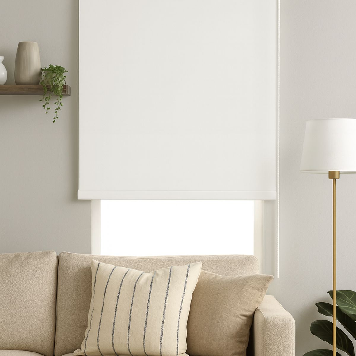 COSAS CASA - Cortina Roller Blackout Blanca 120X200