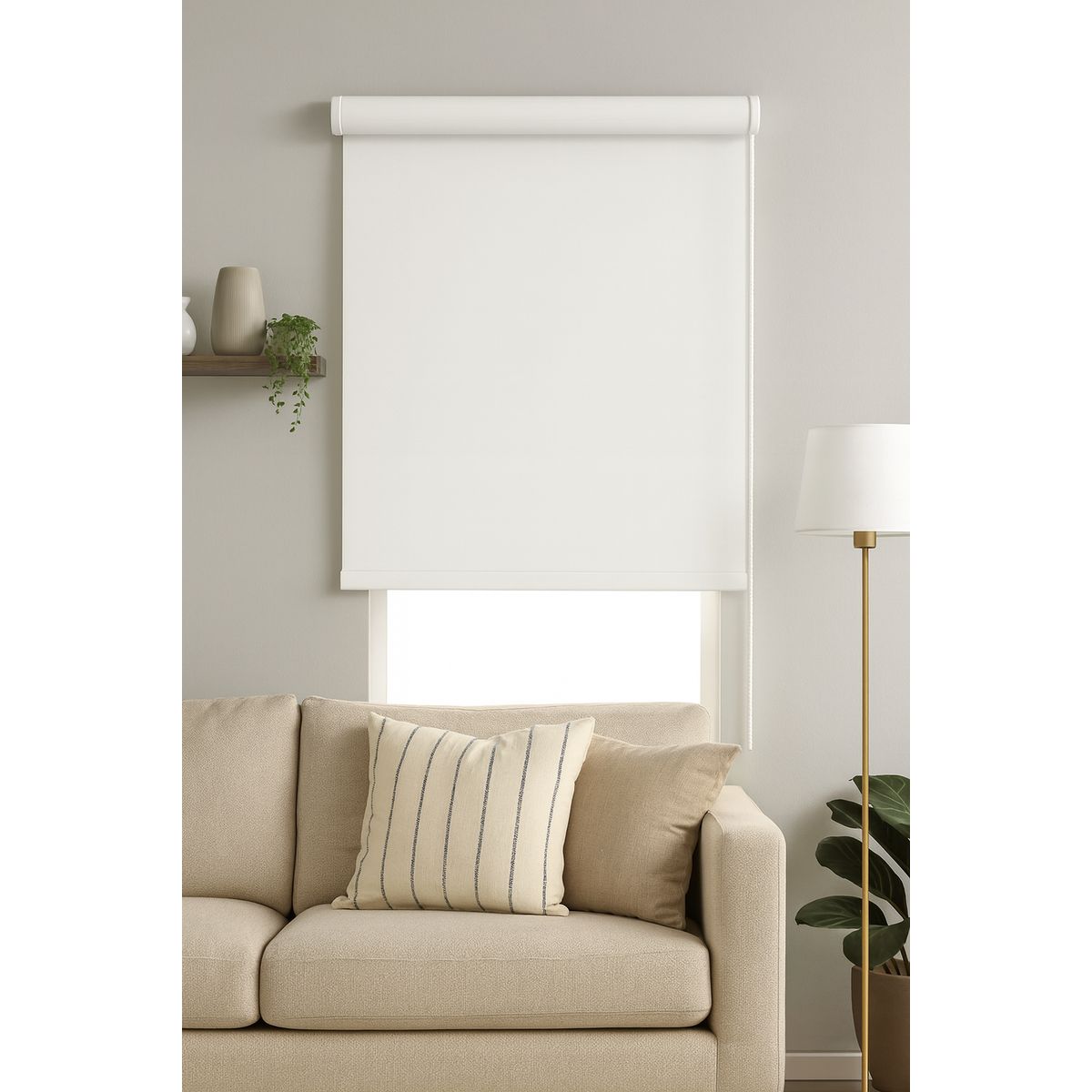 COSAS CASA - Cortina Roller Blackout Blanca 120X200