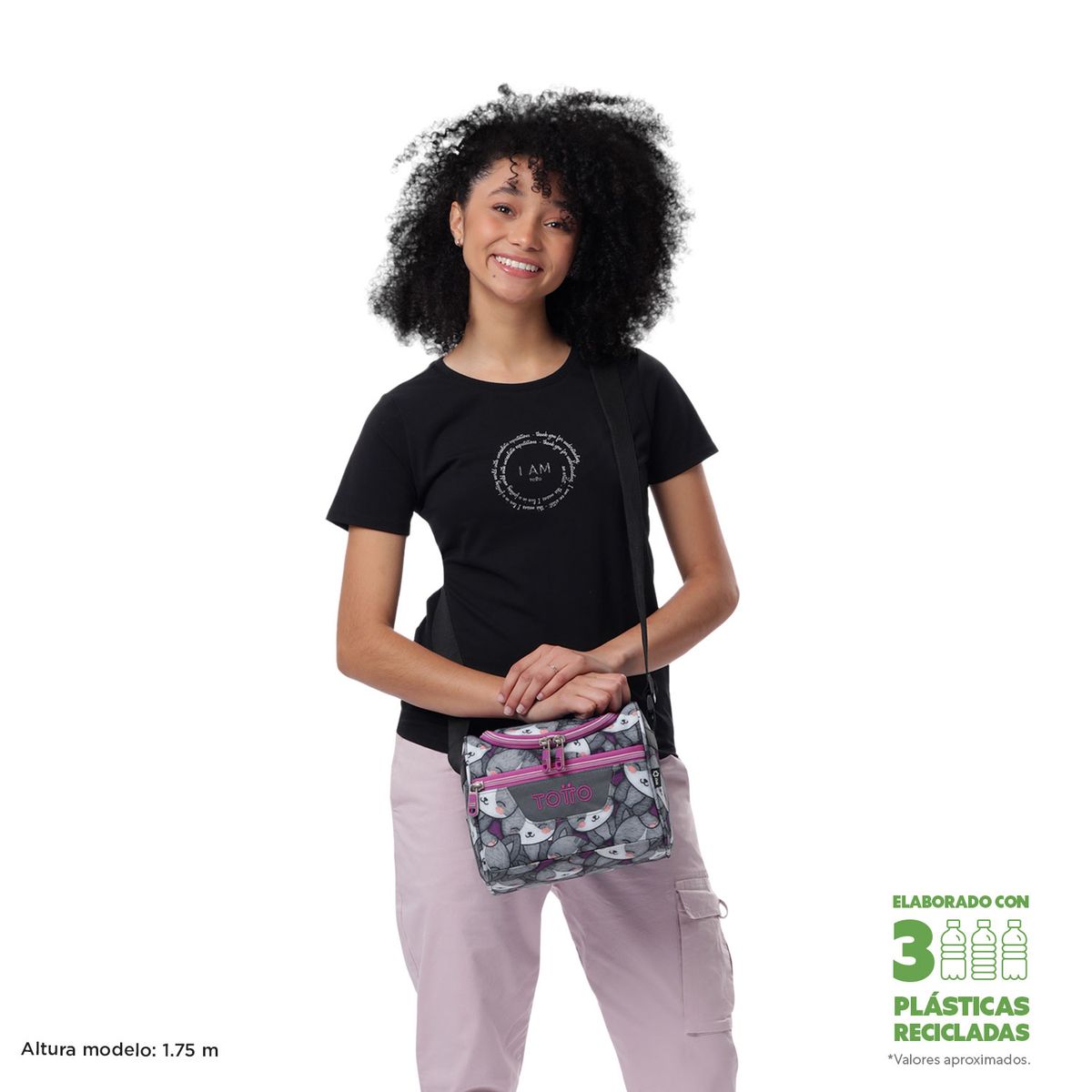 TOTTO - Lonchera Térmica Escolar Para Niña Pizarra Totto