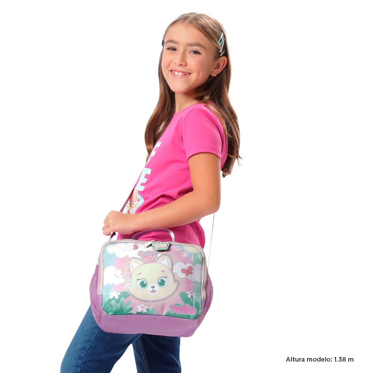 TOTTO - Lonchera Térmica Escolar para Niña Queen Cat Grande Totto