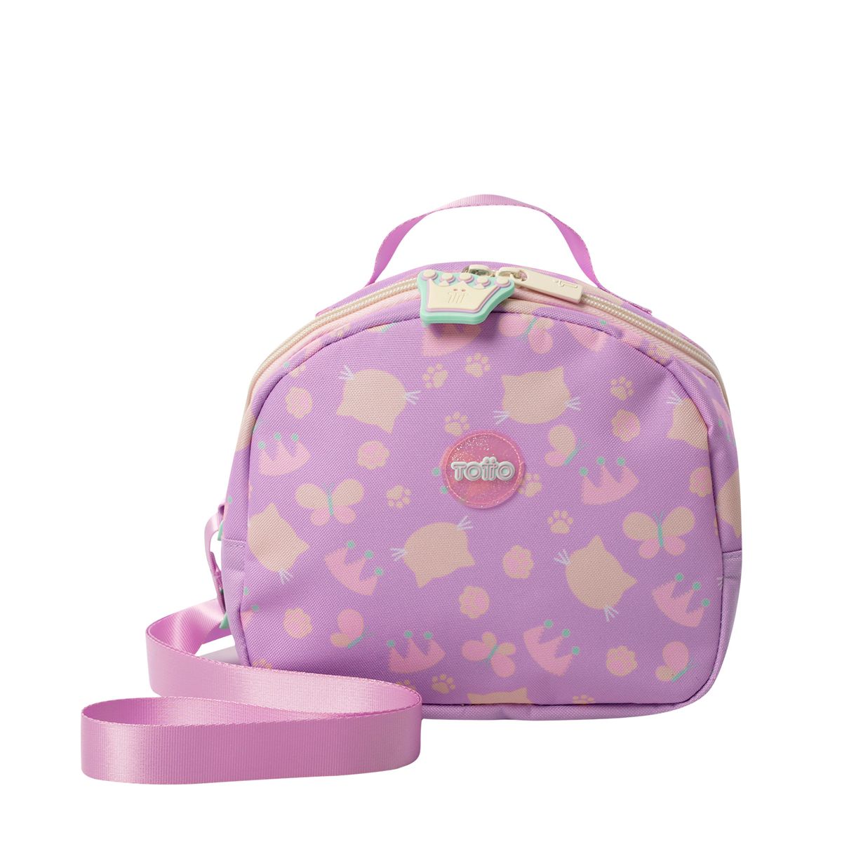 TOTTO - Lonchera Térmica Escolar para Niña Queen Cat Mediana Totto