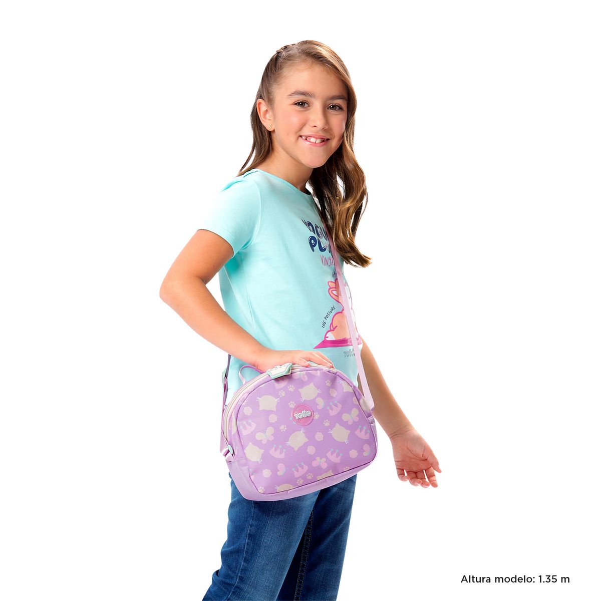 TOTTO - Lonchera Térmica Escolar para Niña Queen Cat Mediana Totto