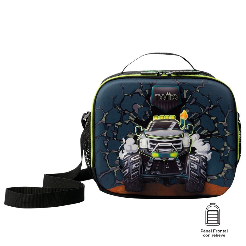 TOTTO - Lonchera Térmica Escolar para Niño Monster Race Grande Totto
