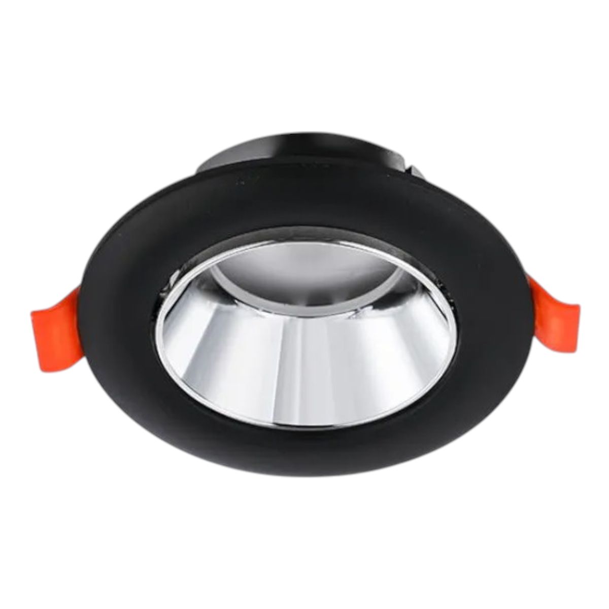 WANT - 10 Focos Spot Redondos Embutidos Negro - Plata Luz Fría