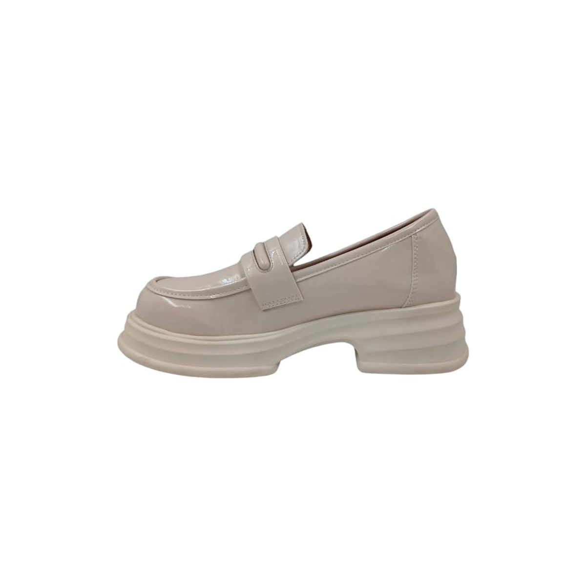 HERIEL - Mocasín Beige Plataforma Mujer