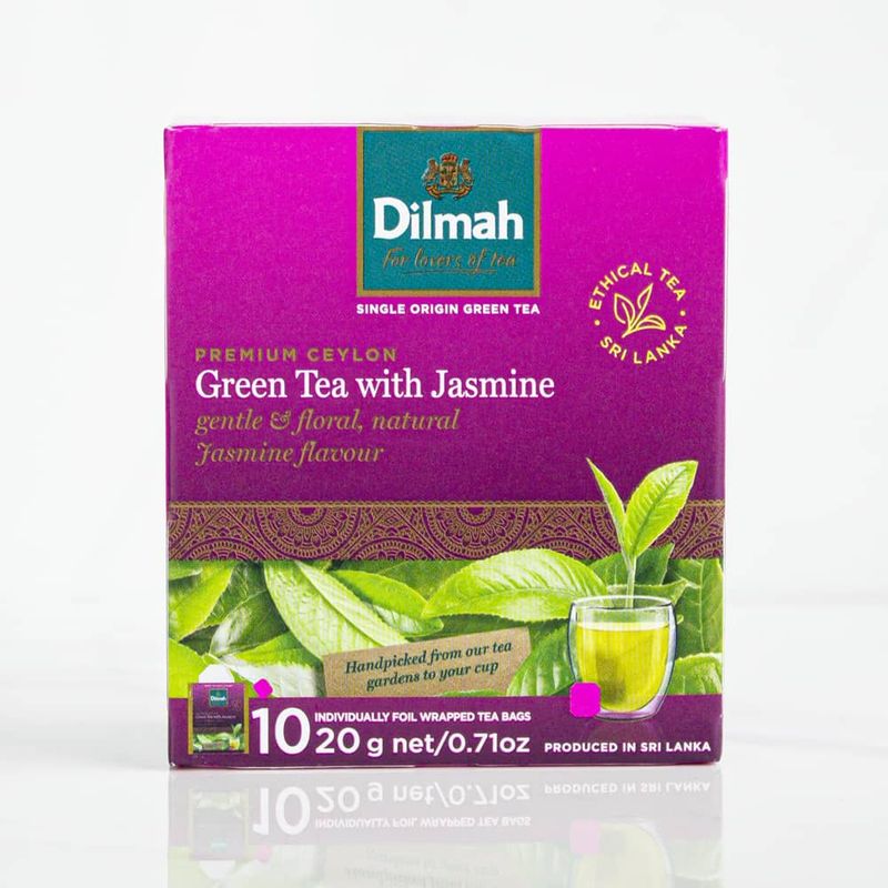 DILMAH - 10 Bolsitas Te Verde Ceylon Jazmin Dilmah