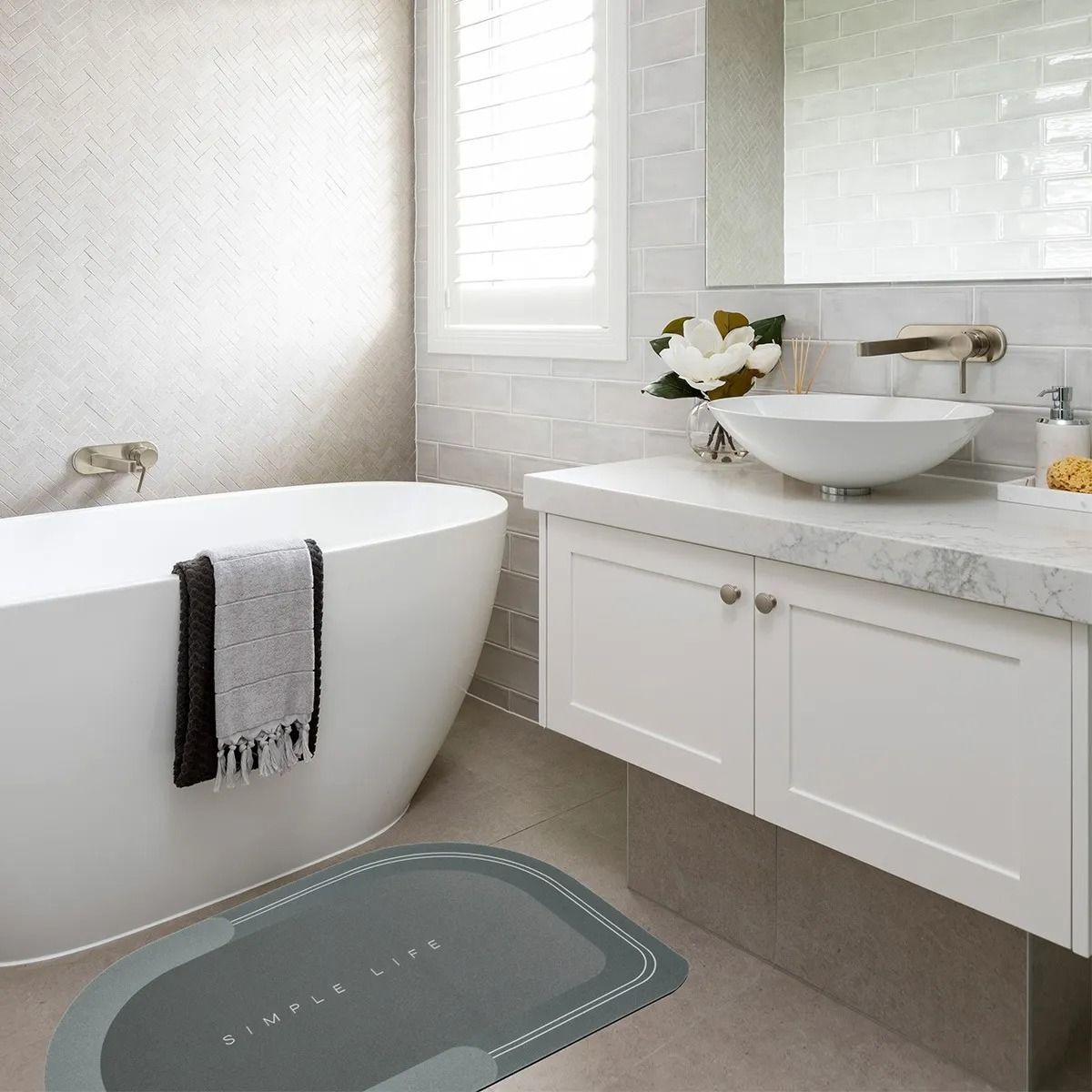 GENERICO - Alfombra De Baño Super Absorbente De Secado Rapido Diseños