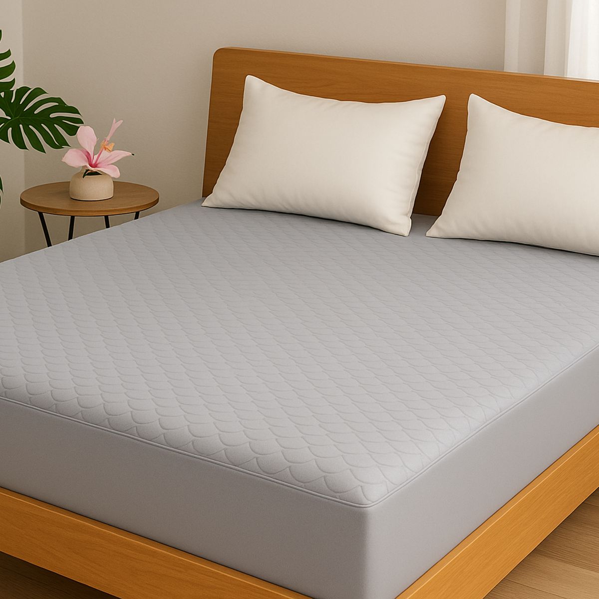 ARMONIA - Cubrecolchon Protector Impermeable 25 Plazas king Gris