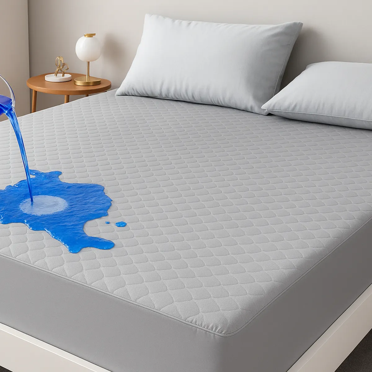 ARMONIA - Cubrecolchon Protector Impermeable 25 Plazas king Gris